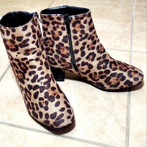 Animal Print Faux Suede Boots